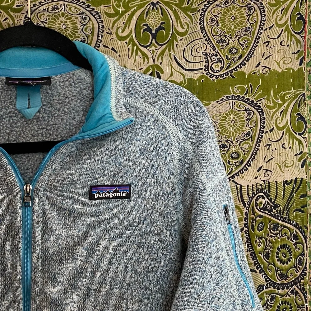 Patagonia Atoll Blue Better Sweater Fleece Outdoor Jacket Size Large - Picture 4 of 16